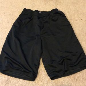 Black athletic shorts